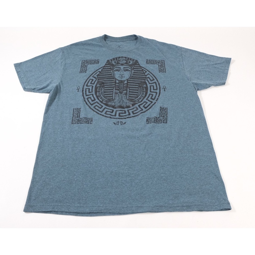 Life Clothing Co T-Shirt Men XXL Blue King Tut Pharaoh Graphic Egyptian History‎